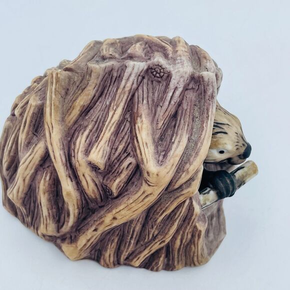 Vintage Franklin Porcelain Beaver Figure in Dam House Woodland Surprises 1984 - Picture 3 of 9